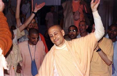 Radhanath Swami Dancing In Kirtan