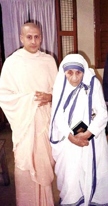 Radhanath Swami With Mother Teresa